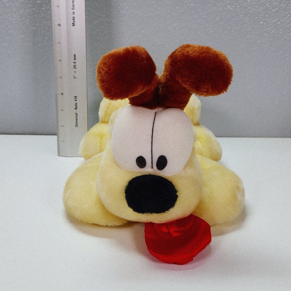 Vintage Odie Dog Garfield Play by Play Laying 8" Plush Stuffed Toy Doll